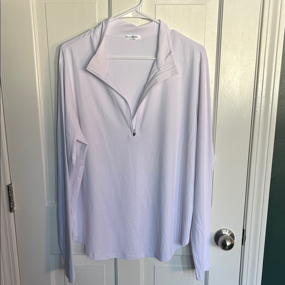 Pinspark White Quarter-Zip Pullover